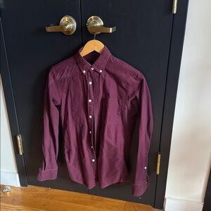J. Crew maroon slim Oxford Shirt XS